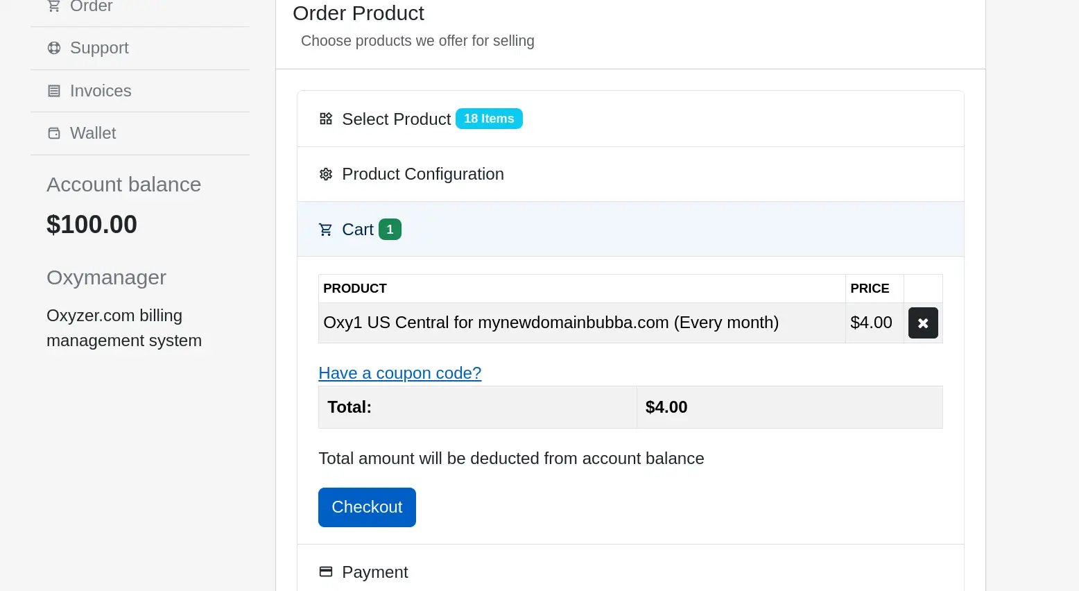 order with oxymanager
